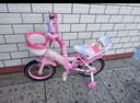 永久儿童自行车高碳钢车架带辅助轮2-6-10岁女童单车女孩公主款脚踏车 【白胎】公主粉+娃娃兜带小熊 14寸【适合身高95-115cm】 实拍图