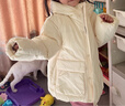 优衣库童装男童女童高性能复合连帽外套/保暖厚衣服473309 01 乳白色 110 实拍图