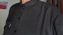 恒源祥加绒长袖衬衫男士保暖衬衣秋冬季中青年休闲纯色加厚打底衫上衣服 棉麻 加绒黑色 加厚 XL 175建议135-150斤 实拍图