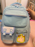 靓宝宝库洛米三到六女孩小学生减负护脊大容量一年级二女童轻便儿童书包 小号蓝色(适合1-2年级) 实拍图