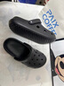 朴西沙滩休闲洞洞鞋女士EVA厚底增高情侣凉鞋男 珍珠黑 39-40  实拍图