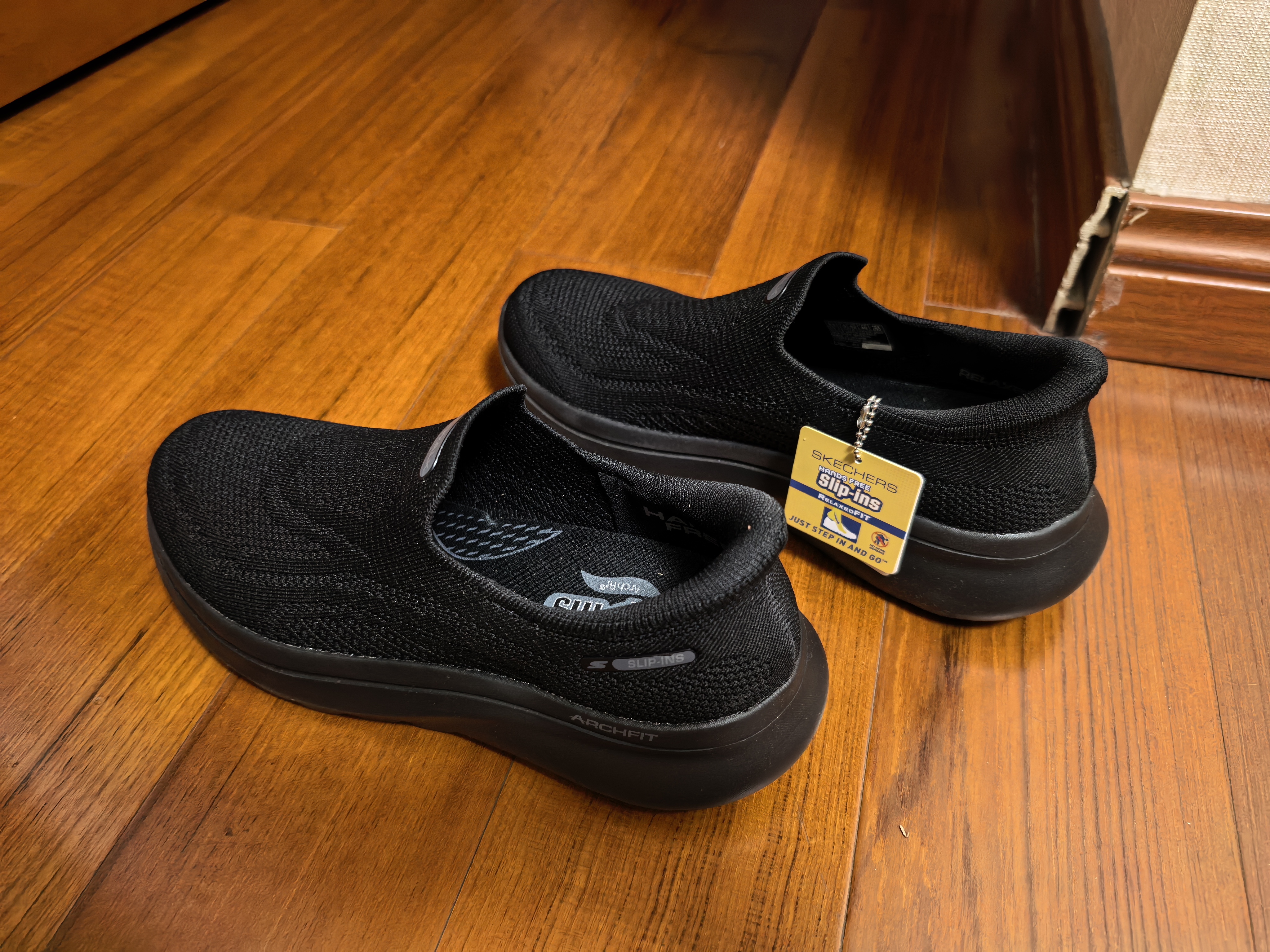 斯凯奇（Skechers）健步鞋男士秋季闪穿休闲鞋足弓支撑宽楦一脚蹬软底运动鞋 实拍图