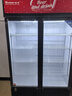维仕美饮料柜展示柜冷藏柜立式商用冰柜冰箱啤酒水饮料便利店单门双门超市展示柜鲜花水果蔬菜保鲜柜商场 升级大双门下压机【红黑】 直冷款 实拍图