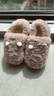 洁丽雅棉拖鞋女秋冬季2025新款室内家居防滑全包跟月子鞋毛绒棉鞋男外穿 灰粉 40-41 【适合39-40码】 实拍图