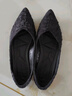 朴尼斯 Pounise 单鞋女韩版百搭气质浅口大码船鞋平底柔软小码女鞋子 PQM-07 黑色 38/240(1.5) 实拍图