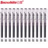 白雪（snowhite）X55 直液式走珠笔可换笔芯中性笔多色签字笔学生用笔0.5mm黑色12支/盒 实拍图