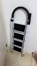 格普瑞梯子家用多功能人字梯加厚轻便折叠梯子稳固安全步梯便携室内爬梯 加厚碳钢白色四步梯 实拍图