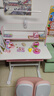 读书郎儿童学习书桌椅套装多功能可升降中小学生桌椅子写字桌家用课桌 加宽桌面+减压坐垫+手摇升降粉 实拍图
