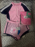 佑游儿童泳衣女孩分体泳装女童游泳馆速干温泉游泳四件套32005粉色3XL 实拍图