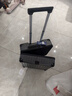 左汀小型多功能登机箱行李箱防撞抗压拉杆箱旅行箱男女学生密码箱 铁灰色【杯架+充电口+手机支架】 18英寸 ，可登机3天以内出行 实拍图