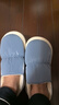 洁丽雅防水棉拖鞋男士秋冬季室内居家防滑保暖厚底踩屎感加绒全包棉鞋女 深海蓝【防水羽绒布】 42-43 (适合41-42) 实拍图