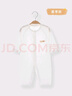 婧麒婴儿衣服夏季薄款新生宝宝提花连体衣纯棉空调服爬服夏装单件 小鲸鱼白 90cm 实拍图