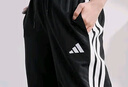 adidas情侣款休闲舒适束脚运动裤男女秋季阿迪达斯官方   黑色/白色   3XL 实拍图