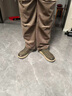 百丽户外休闲鞋男25秋季新款牛皮革厚底工装加绒板鞋A2137CM5预售 卡其色-单里 42 实拍图