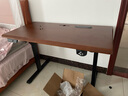 木藝生3cm高端实木电动升降桌电脑桌台式电竞桌子办公书桌可升降工作台 【升级线盒】双电机3cm实木胡桃色 120*60【免费送装】 实拍图