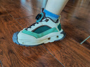 探路者（TOREAD）专款 儿童运动鞋男女中大童鞋秋冬季款减震纽扣跑鞋 米色绿色 32 实拍图