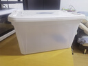 京东物流 塑料衣物收纳箱整理箱箱整理箱塑料储物箱子全透 特大号 45*33*26cm 透明白 实拍图