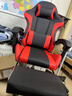 电竞椅男电脑椅子家用舒适久坐办公可躺宿舍人体工学升降游戏座椅 标准版黑红+搁脚 实拍图