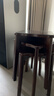 小匠材实木凳子家用可叠放备用餐桌凳客厅几凳简约高板凳创意方凳胡桃色 实拍图