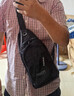 【已售200万】户外男女胸包骑行斜挎包书包【京东物流】运动便携 双层-黑色 实拍图