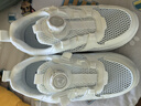 回力（Warrior）儿童跑步鞋透气网面凉鞋旋钮扣夏季小白鞋 WZ(CL)-0679-1 白色 37 实拍图