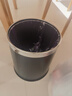 本迪不锈钢压圈垃圾桶10L大号黑色酒店带内桶双层烤漆阻燃金属垃圾桶 实拍图