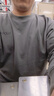 啄木鸟（TUCANO）卫衣男士秋冬圆领长袖t恤打底衫宽松休闲衣服外套男装 暗夜灰 3XL 实拍图