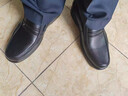 蜘蛛王男鞋加绒商务正装棉皮鞋套脚真皮爸爸鞋防滑中老年鞋子男22385 黑色-真皮单鞋 40 实拍图