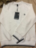 花花公子（PLAYBOY）长袖t恤男秋冬款2025新款休闲圆领加绒卫衣男士潮流韩版保暖上衣 白色 M 实拍图