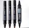 得力（deli）大双头粗头物流快递记号笔1.5mm/5.7mm 办公签字学生文具教学会议笔马克笔 10支/盒 黑色 S555 实拍图
