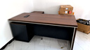 YOE.FTY优宜老板桌办公桌董事长大班台领导电脑桌单人工作台经理桌总裁桌 大叶胡桃+铁灰色（左副柜） 2.0米老板桌 实拍图