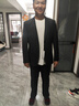 罗蒙西服套装男士修身职业正装西装套装商务伴郎服新郎服结婚礼服男装 实拍图