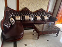 天地红·家具【已售1W+】欧式真皮转角沙发客厅全实木雕花大户型复古别墅家具 三人+左贵妃【2.85米】 头层牛皮+全实木框架 实拍图