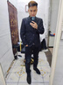 罗蒙（ROMON）西服男时尚商务单西男士外套百搭休闲婚礼职场西装上衣2058蓝XL 实拍图