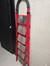 艾瑞科梯子家用折叠梯人字梯楼梯踏步板加厚安全便携多功能登爬楼梯 碳钢复古红六步梯 实拍图