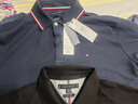 TOMMY HILFIGER25秋冬新款男装透气珠地网眼休闲通勤短袖T恤镶边翻领POLO衫 【合身款】午夜深蓝CHS L 实拍图