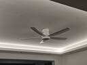 雷士（NVC）风扇灯北欧ABS大扇叶LED吊扇灯客厅卧室餐厅遥控定时吸顶开直叶扇 星朗52寸/全光谱/1级能效 实拍图