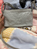 CHARLES&KEITH褶皱油蜡皮斜挎小方包手提包腋下包女士生日礼物CK2-80160183 Grey灰色 S 实拍图
