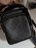WILLIAMPOLO英皇保罗头层牛皮单肩包男士斜挎包男包休闲竖款通勤旅游小挎包男 咖啡色 中包 实拍图