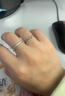 彩莱娅新款时尚十二星座镀银戒指女简约锆石开口可调戒指女生闺蜜指环 实拍图