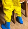 古伊萨儿童赶海服男女涉水服雨鞋雨靴连体下水裤防水涉水裤YX1050 35 实拍图