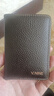 第九城(V.NINE)卡包名片夹头层牛皮送男友送老爸礼物轻薄驾驶证皮套防盗刷NFC防消磁银行卡套迷你小钱包男 咖啡色 实拍图