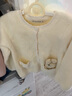 戴维贝拉（DAVE＆BELLA）女童毛衣开衫春季儿童女孩上衣小童针织外套秋冬幼儿衣服宝宝线衣 杏色 100 cm（建议身高90-100cm） 实拍图