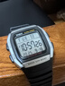 卡西欧（CASIO）小方块系列防水户外运动电子学生表男士手表情人节礼物送男友 黑色W-96H-1A 实拍图