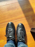 卡帝乐鳄鱼（CARTELO）男鞋春秋潮鞋2025新款百搭软底男士运动鞋休闲潮流皮鞋男真皮新品 黑色单鞋 42 实拍图