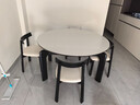 上林春天实木餐桌椅组合 意式极简岩板餐桌可伸缩折叠小户型家用圆桌子 【格调黑】纯白岩板+船桨椅*4 135cm *85cm*75cm【直边款】 实拍图