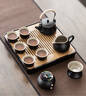 京东京造 茶具整套 功夫茶具陶瓷套装茶壶茶杯茶盘【黑陶提梁壶】 12件套  实拍图