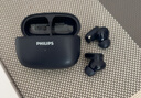 飞利浦（PHILIPS）真无线 蓝牙耳机 半入耳式耳机运动跑步迷你音乐通话降噪重低音游戏适用于华为苹果TAT2569-蓝 实拍图