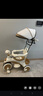 ANGI BABY儿童三轮车脚踏车宝宝遛娃神器滑行车多功能自行车宝宝手推车 卡其 【护栏+推杆+遮阳棚+蓝牙】 实拍图