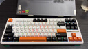 狼蛛（AULA）F87ProV2客制化无线机械键盘电竞游戏专用  蓝牙/2.4G/有线三模连接全键热插拔gasket结构办公键盘 F87 乌野橘光 太空金轴 实拍图